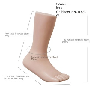 Xufeng 15cm moule pour pied d'enfant à manches longues sans couture enfant pied <span class=keywords><strong>Film</strong></span> aimant pour bas <span class=keywords><strong>Mannequin</strong></span> tissu accessoire pour chaussure - Product Image 5