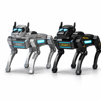 Robot chien éducatif programmable avec commandes vocales, contrôle gestuel, télécommande, expressions LED, construction en plastique