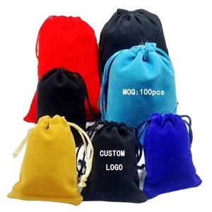 Gold Edge Satin Jewelry Bag Recyclable Drawstring Flap Pocket for Watches Glasses <b>Wig</b> Storage Great Gift for Necklaces - Product Image 1