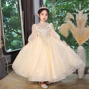 Vestido de Princesa para Niña, Traje de Fiesta de Cumpleaños, Vestido de Gala, Ropa Infantil, Vestido Largo de Navidad, Recital de Piano - Product Image 3