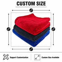 Serviette de séchage rapide pour voiture 1200 g/m² sans traces, faible MOQ, certifiée ISO9001, respectueuse des surfaces, en microfibre