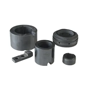 Customized Insulator Black silicon carbide ceramic sleeve silicon sic bush bearing seal ring