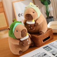 Jouets en peluche Capybara avec des fleurs de pain grillé, rongeurs, peluche Capybara en forme de dinosaure, licorne, avocat, lapin