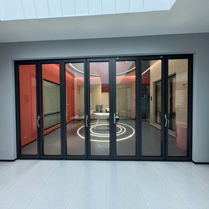 Porte pliante en aluminium à charnière dissimulée, structure anti-déformation, système de pliage pour ouverture de patio et balcon de villa - Product Image 4