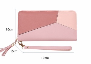 <span class=keywords><strong>Portafoglio</strong></span> lungo da <span class=keywords><strong>donna</strong></span> di <span class=keywords><strong>grande</strong></span> capacità con braccialetto, custodia per telefono a <span class=keywords><strong>portafoglio</strong></span> in <span class=keywords><strong>pelle</strong></span> sintetica a tre colori per <span class=keywords><strong>donna</strong></span> - Product Image 3