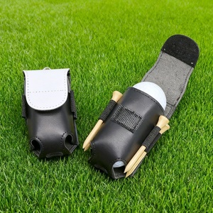 Mini Bolsa para Tees de Golf Sublimable, Hecha de Cuero PU, Diseño de Velcro DIY, Bolsas para Pelotas de Golf con Impresión por Transferencia de Calor y Hebilla para Colgar - Product Image 2