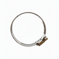 Collier de serrage américain à vis sans fin tout en acier inoxydable 12,7 mm, bande perforée SAE J1508 W5 316 de qualité marine pour bateau