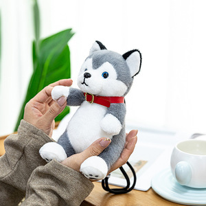 Muñeco <span class=keywords><strong>de</strong></span> Peluche <span class=keywords><strong>de</strong></span> Poliéster con Relleno <span class=keywords><strong>de</strong></span> Algodón PP, Serie <span class=keywords><strong>de</strong></span> Animales: Mono Dorado, Jabalí, Husky, Regalo <span class=keywords><strong>de</strong></span> Cumpleaños, Uso en Oficina - Product Image 4