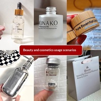 Autocollant de transfert UV cosmétique en PVC, logo personnalisé pour flacon d'huile essentielle, étiquette en soie déchirable pour soins de la peau, étiquette en cristal