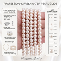 Perles de Culture d'Eau Douce Naturelles 2-13mm en Gros, Blanches, Roses, Violettes, Rondes, Style Akoya, pour Fabrication de Bijoux