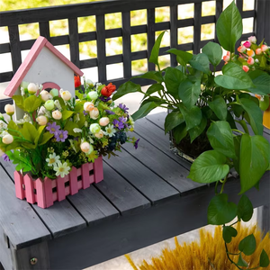 Banc de travail en bois d'extérieur avec évier, étagère de rangement et organisateur d'outils de jardin pour le jardinage et la plantation - Product Image 4