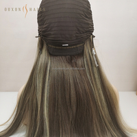 Perruque juive casher perruque de luxe brut brun moka de 22 pouces d'usine cheveux humains vierges européens lace frontale transparente certifiée