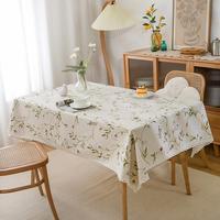 Nappe de table basse pour la maison, motif botanique frais pastoral, petite nappe en coton et lin à fleurs, toile de table