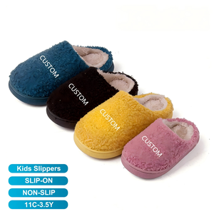 <span class=keywords><strong>Pantofole</strong></span> Personalizzate <span class=keywords><strong>con</strong></span> Logo/Motivo 11C-3.5Y, Ciabatte Peluche Morbide Antiscivolo per Bambini, Uso Interno - Product Image 1