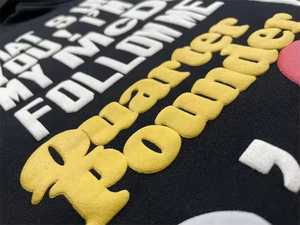 Wholesale Custom 100% Cotton Plain Oversized Tshirt Heavy Weight Custom Foam 3d Logo Men Puff Print Tee T Shirt - Product Image 3