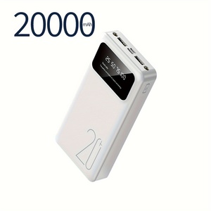 OEM ODM grande capacidade poder banco 20000mah portátil lanterna elétrica dupla saída móvel com alta qualidade