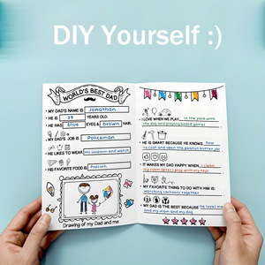 Alles über meinen Vater: Ausfüllbares Buch, Vatertags-DIY-Erinnerungstagebuch, gefaltete Grußkarte, Aktivitätsgeschenk für Kinder zum Vatertag - Product Image 5