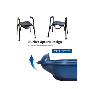 Sedia Comoda Mobile in Alluminio per Pazienti Molto <span class=keywords><strong>Obesi</strong></span>, Capacità 200kg, Regolabile e Pieghevole per Case di Cura e Ospedali, ODM - Product Image 2
