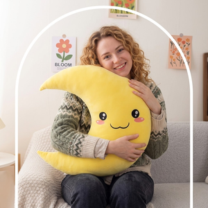 Aika Ingrosso Produttore di Peluche a Forma di <span class=keywords><strong>Luna</strong></span>, Cuscino Personalizzato Super Morbido in Cotone PP con Illuminazione LED, Finitura Lavata, Fabbrica OEM - Product Image 5