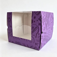 Boîte à gâteau de sushi haut de gamme en papier recyclable de qualité alimentaire avec fenêtre en PET, impression personnalisée, gaufrage et pelliculage mat pour table de réception