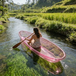 Planche à pagaie <span class=keywords><strong>gonflable</strong></span> neuve à <span class=keywords><strong>prix</strong></span> <span class=keywords><strong>d</strong></span>'usine avec pédales, kayak transparent pour la pêche en rivière et les excursions de loisirs - Product Image 1