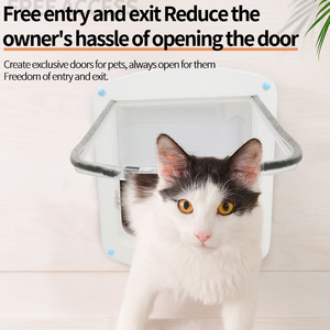 Porte coulissante pour animaux de compagnie en plastique réglable avec logo personnalisé, porte intérieure pour chat - Product Image 5