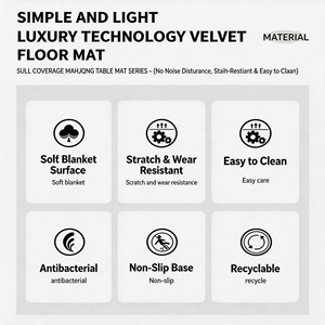 Nouveau design 2026 Tapis de Blackjack de luxe en néoprène écologique, antidérapant, imperméable, durable, surface silencieuse, pliable, pour table carrée - Product Image 4