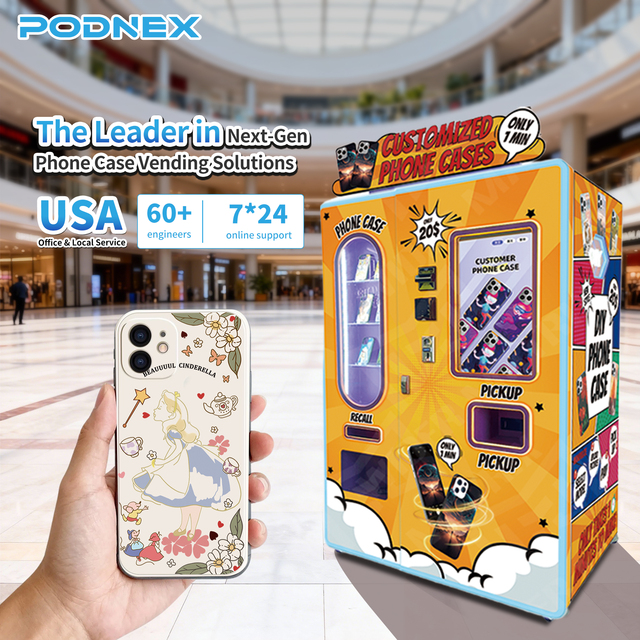 PodNEX Diy Phone Case Vending Machine Automated Printing System Mobile Phone Case Printing Vending Machine for Kiosk