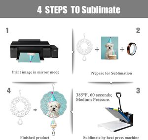 Éoliennes de sublimation vierges en aluminium 3D, sculptures éoliennes cinétiques pour jardin et intérieur, ornements artistiques solaires - Product Image 4