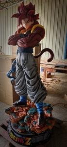 Statue Dragon Ball GT 1:1 grandeur nature sur mesure <span class=keywords><strong>Super</strong></span> <span class=keywords><strong>Saiyan</strong></span> 4 <span class=keywords><strong>Gogeta</strong></span> avec base en roche, <span class=keywords><strong>figurine</strong></span> d'anime de collection - Product Image 2