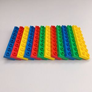 Bán buôn Duplo kích thước lớn kích thước lớn 2x8 gạch lớn một phần khối xây dựng lớn lắp ráp các bộ phận 16 lỗ khối xây dựng baseplate - Product Image 3