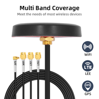 Antenne combinée 4-en-1 adhésive MDVR avec câble RG174 de 3,0 m, connecteur 4G LTE WIFI GPS, polarisation verticale 8~30DBI, VSWR <1.5