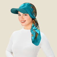 Zifeng OEM Nouveau chapeau imprimé européen et américain avec visière triangulaire et foulard en satin imprimé