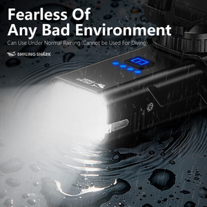 Smiling Shark <b>Bicycle</b> Front <b>Light</b> Q6 Rechargeable LED Aluminum Alloy IPX4 Waterproof 4 Modes - Product Image 2