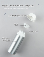Bouteille en Aluminium 500ML 1L pour Réactif Liquide Chimique avec Joint de Couvercle Intérieur 50ml 250ml, Bouteille d'Emballage de Parfum Métallique Personnalisée