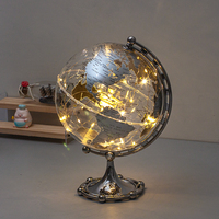 8 pouces 20CM lampe LED illuminée acrylique enfants enseignement apprentissage monde Globe Hoem bureau décor cadeau