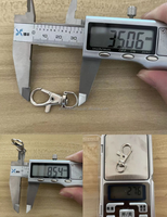 35mm Metal Carabiner Clip Dog Buckle Key Rings Keychain Hooks Retaining Ring DIY Craft Swivel Trigger Lobster Clasp