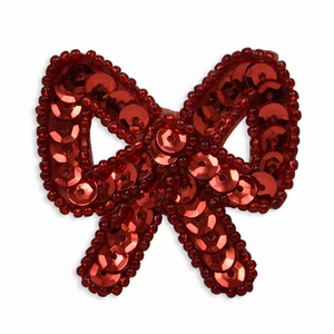 Nhà máy tùy chỉnh lấp lánh bướm Knot vá long lanh thêu đính sáng bóng sắt trên Thêu Dễ Thương Bow sequin các bản vá lỗi - Product Image 3