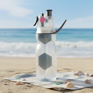 Bouteille d'eau sport à succès avec bouchon pulvérisateur, pour boire directement, portable, camping, gym, 401-500ml, en plastique PC, écologique - Product Image 1