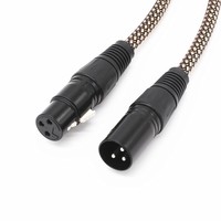 Câble XLR tressé en nylon de haute qualité ODM 1m/3m/5m/10m, 3 broches mâle-femelle, avec blindage, pour éclairage de scène et microphone, réduction du bruit