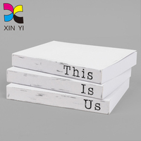 Fabricante de libros decorativos, libro de tapa dura Blanco en blanco