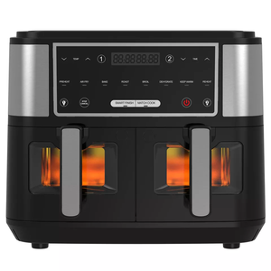 Double Air Fryer Visible Dual Basket 2 Freidora De 2-basket Digital Oven Dual Air Fryer Double Air Fryer 8L 10L Air Fryer 2 Bask - Product Image 3