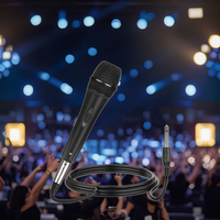 KTV Stage Live Streaming Microphone filaire Karaoké Anti Sifflement Microphone en métal Chanter Microphone dynamique pour la diffusion en direct