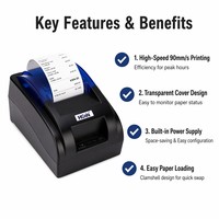 Prix d'usine pas cher 58mm imprimante thermique Mini caisse enregistreuse USB et imprimante thermique facile à utiliser