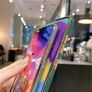 Cassa di lusso del telefono dello specchio di placcatura per la galassia A02 A50 A70 A7 2018 A30 <span class=keywords><strong>A20</strong></span> A20s Galaxi <span class=keywords><strong>A</strong></span> 50 70 copertura posteriore molle del Silicone - Product Image 2