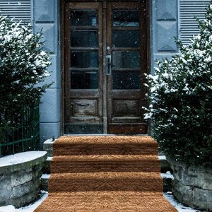 Tapis d'extérieur antidérapant en fibre de coco naturelle <span class=keywords><strong>pour</strong></span> la neige et la pluie, tapis de protection durable contre la glace hivernale - Product Image 4