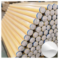 Rouleau de bâche PVC blanche 8 oz, 10 oz, 13 oz, mat/brillant, matériau pour bannière PVC flexible pour impression