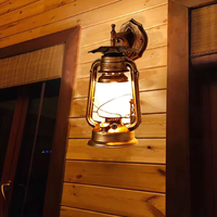 Lampe murale en fer de style chinois antique européen pour couloir de restaurant, lanterne rétro à l'ancienne avec cheval