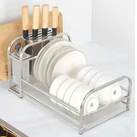 Étendoir de séchage à vaisselle réglable, armoire de cuisine en acier inoxydable à 2 niveaux, égouttoir de vaisselle