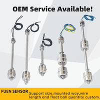 FUNSENSOR Capteur de niveau de liquide à flotteur en acier inoxydable à actionnement vertical avec connexion filetée pour la surveillance du niveau d'eau des réservoirs